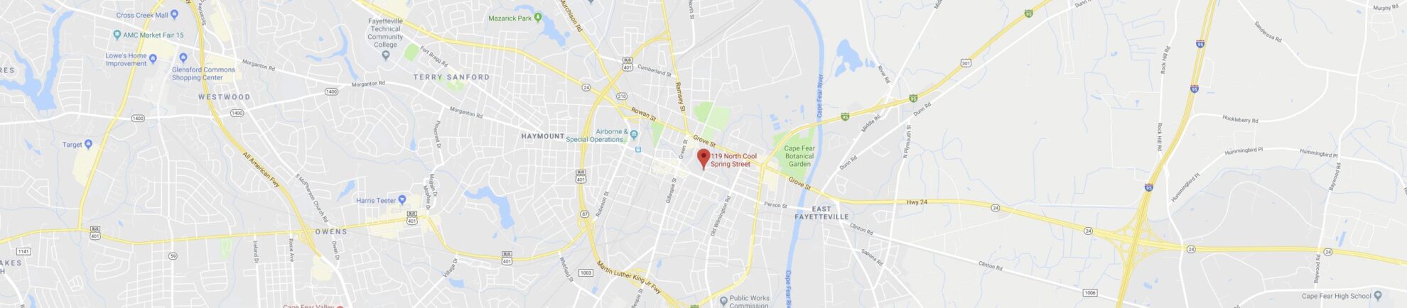 Map: Connections of Cumberland County, 119 North Cool Spring Street, Fayetteville, NC